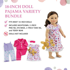 Emily Rose dragonfly two-piece sleep outfit for versatile doll wardrobes.