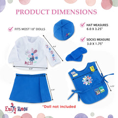 Emily Rose 18-inch doll outfit fits many popular doll lines.