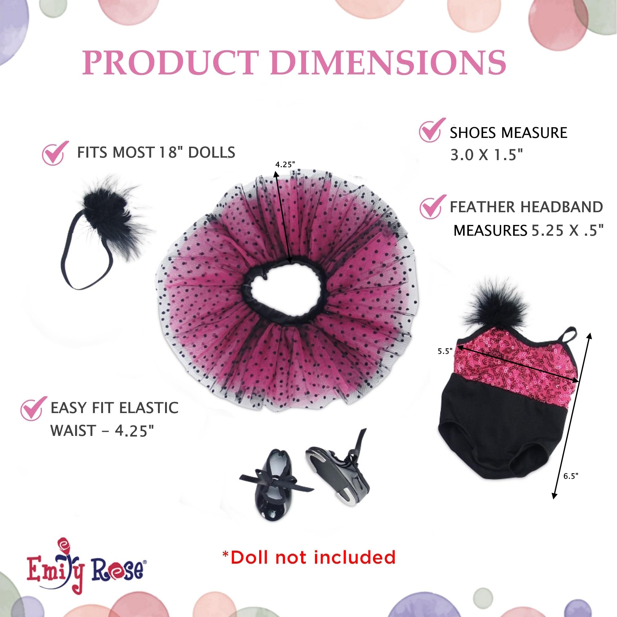 Emily Rose feathered tutu and sequins catch light for sparkling stage presence.