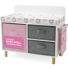 Emily Rose 18-inch doll changing table with elephant pad for realistic play