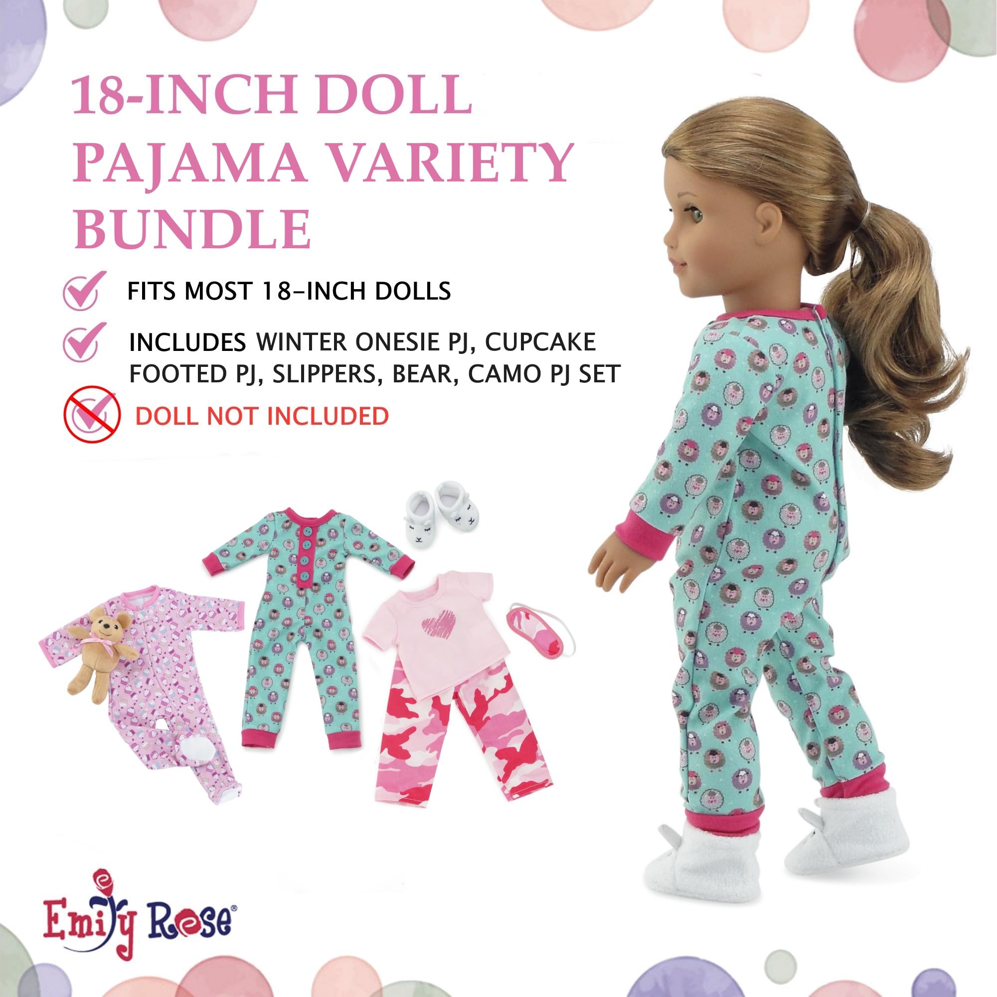 Emily Rose pink camo set with eye mask encourages playful night routines
