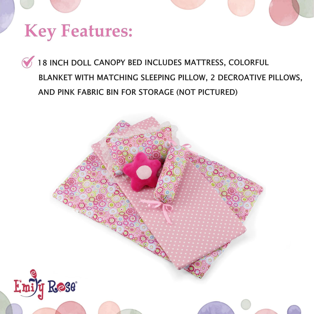 Emily Rose 5-piece bedding set with floral comforter and pillows for cozy realism