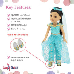 Emily Rose Arabian princess skirt with veil creates authentic festival-inspired looks.