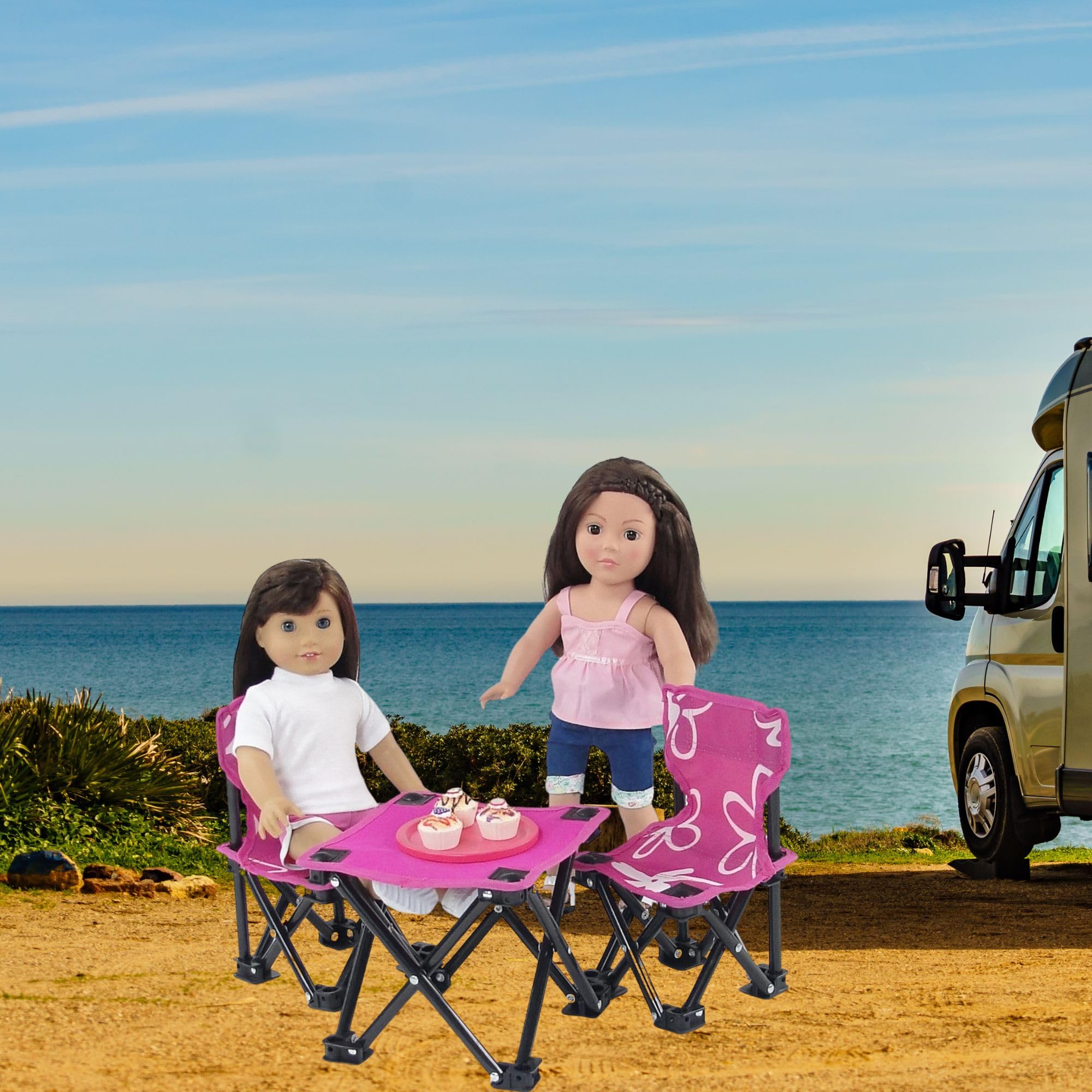 Emily Rose bonus toddler chair for coordinated doll and kid play.