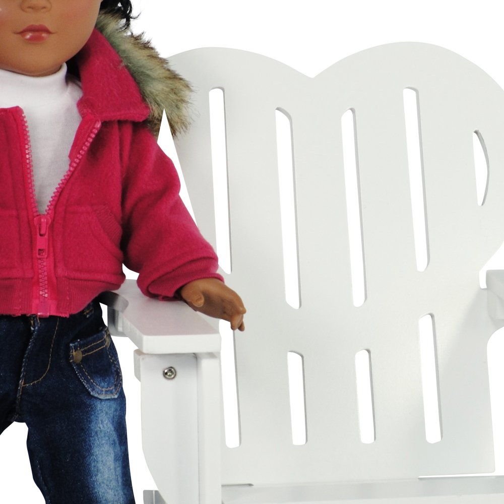 Emily Rose 18in doll chair demonstrating smooth rocking motion