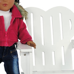Emily Rose 18in doll chair demonstrating smooth rocking motion