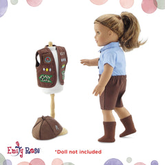 Emily Rose brown hat adds finishing touch for authentic costume look.