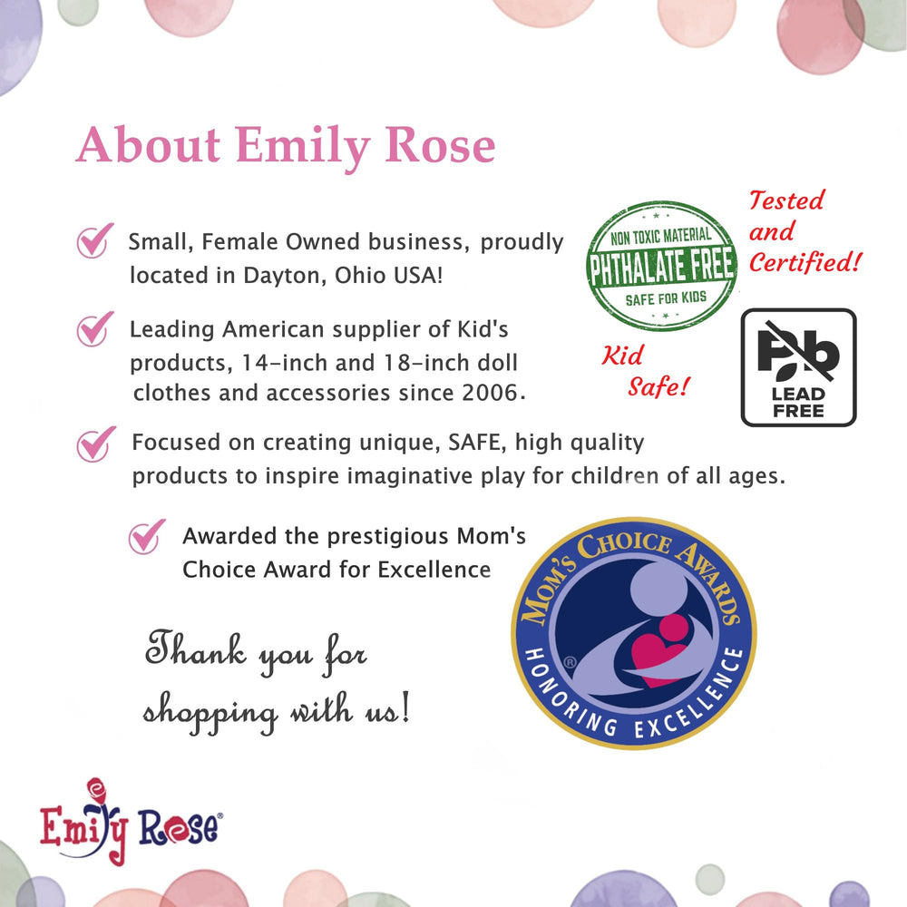 Emily Rose hook-and-loop closures aid easy dressing.