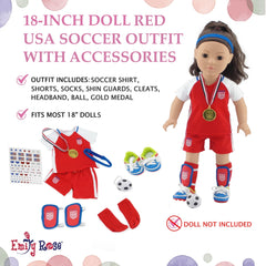 Emily Rose doll shin guards add realistic protection during dress-up games.