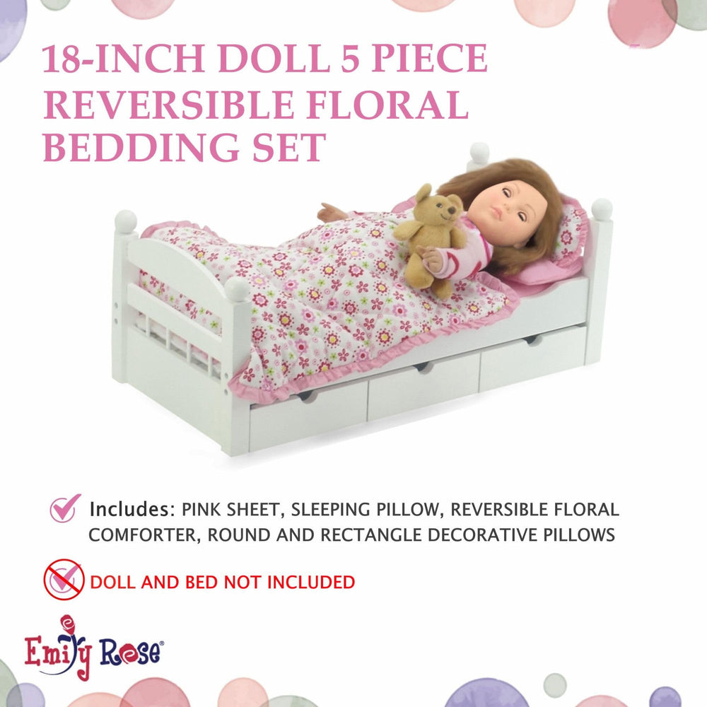 Fits most 14–18 inch doll furniture including beds and cribs.