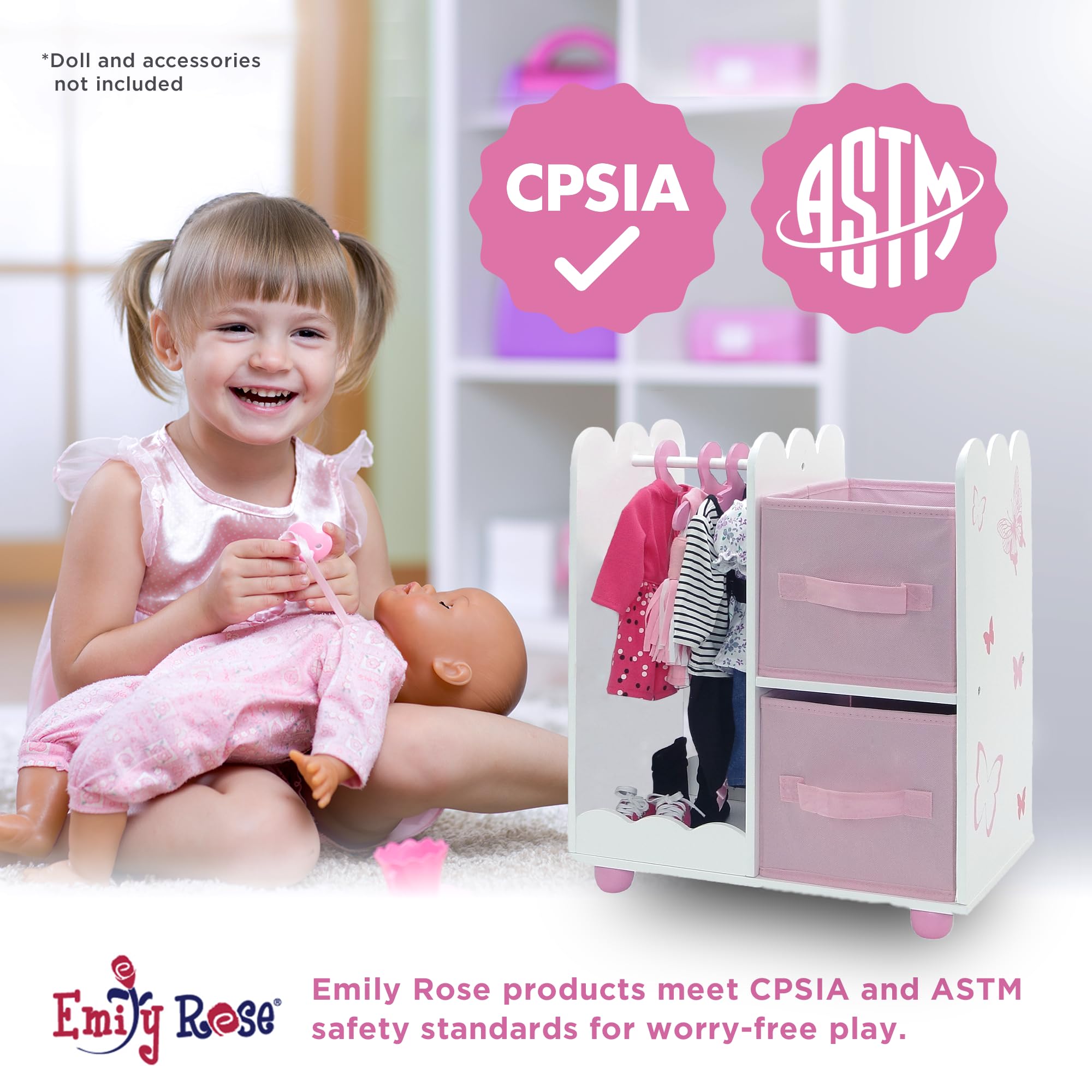Emily Rose premium wooden construction with smooth finish and safe paint