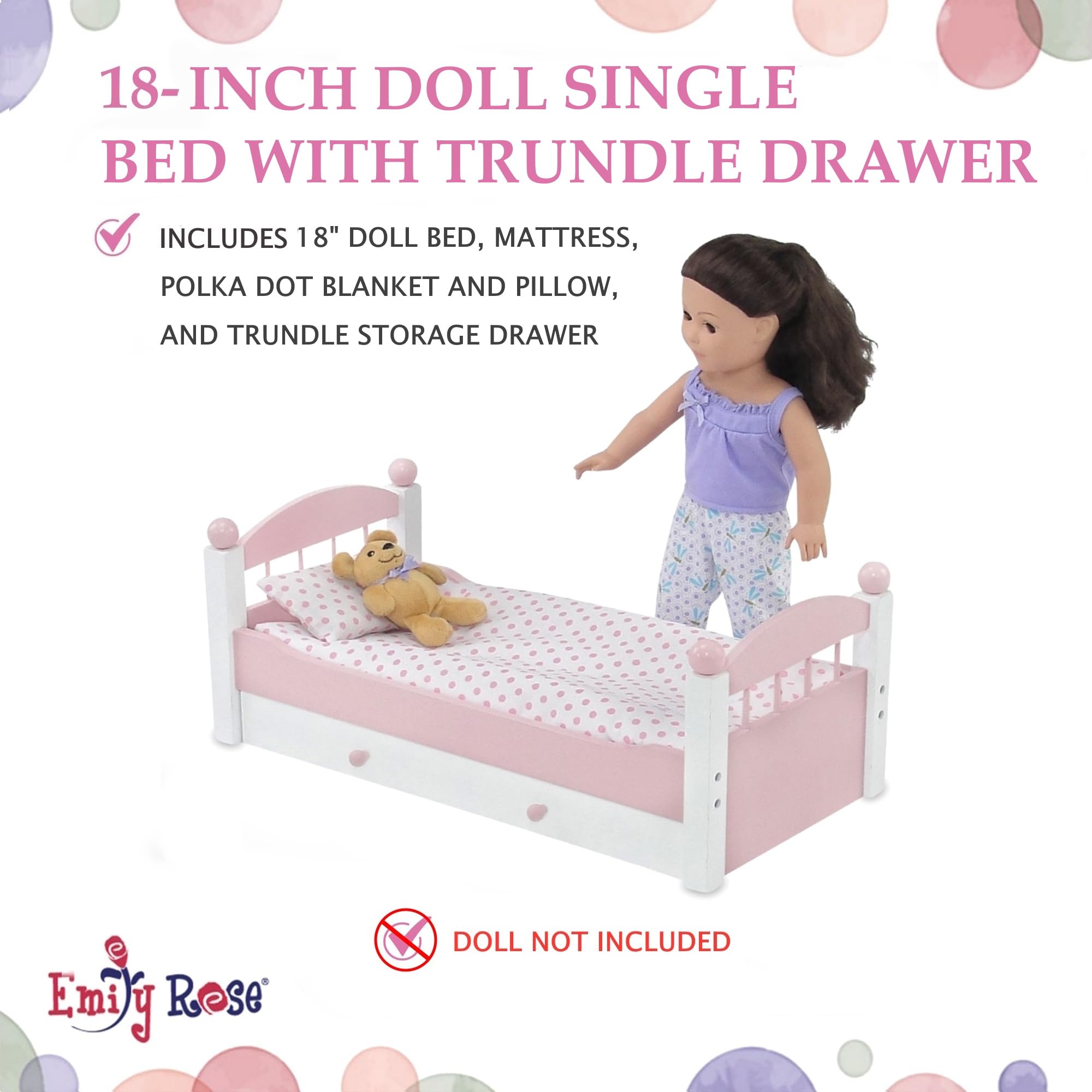 Emily Rose premium wood finish with smooth safety coating for durable use.