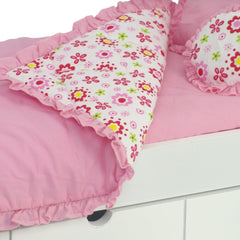 Emily Rose reversible floral accent pillows display two styling options.