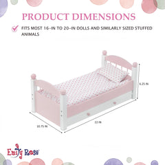 Emily Rose stackable bed system enables bunk configurations for flexible playrooms.