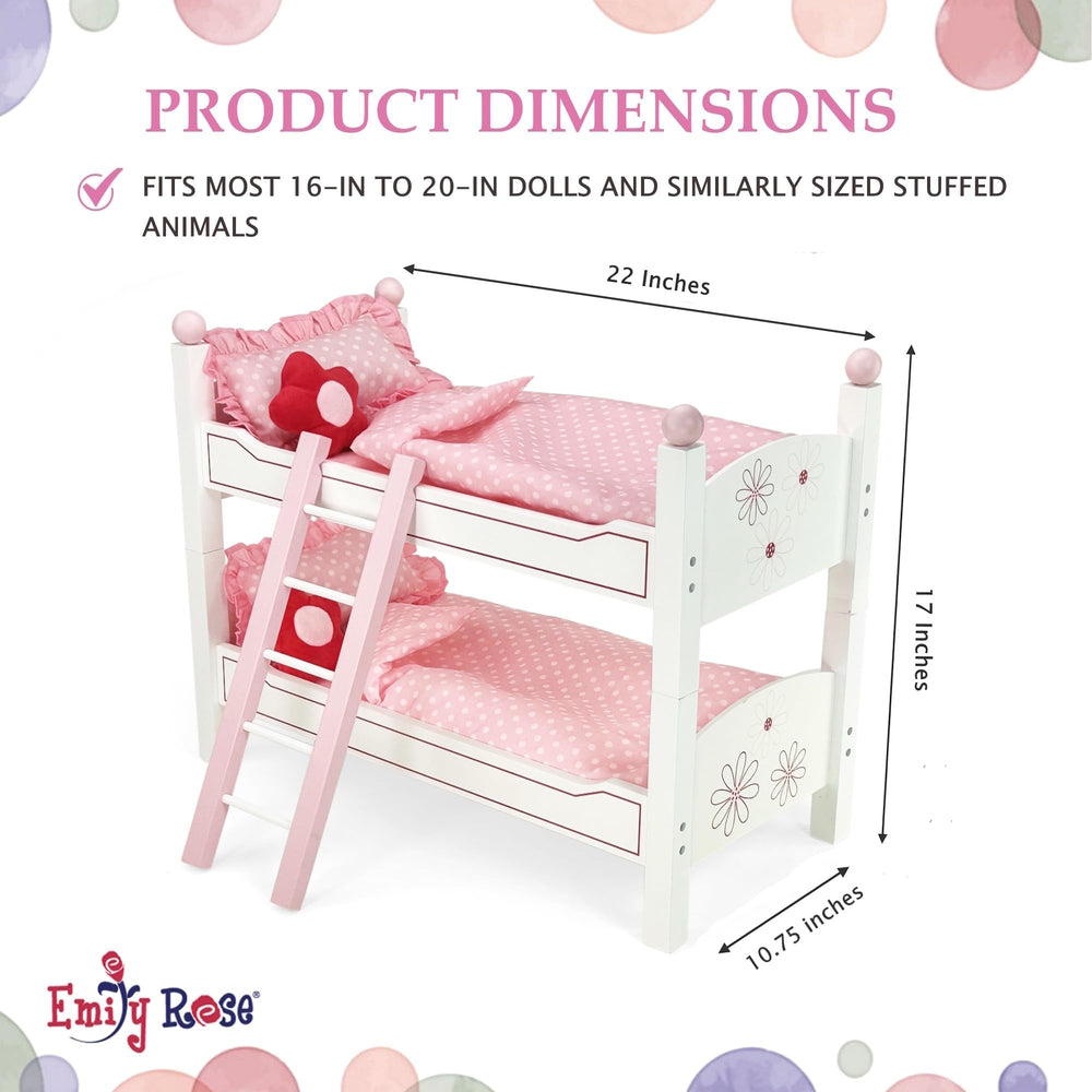 Emily Rose two-stackable doll beds for versatile layouts