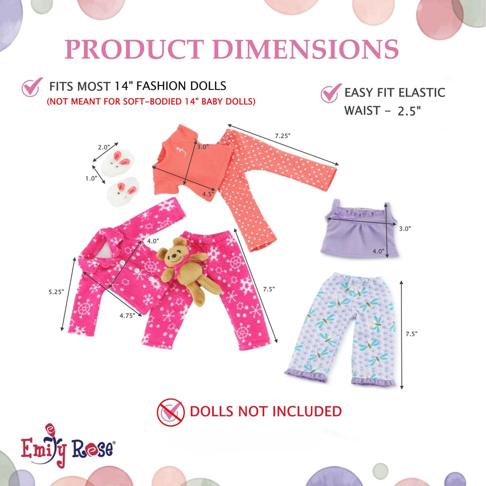 Emily Rose teddy bear accessory adds cuddly bedtime charm.