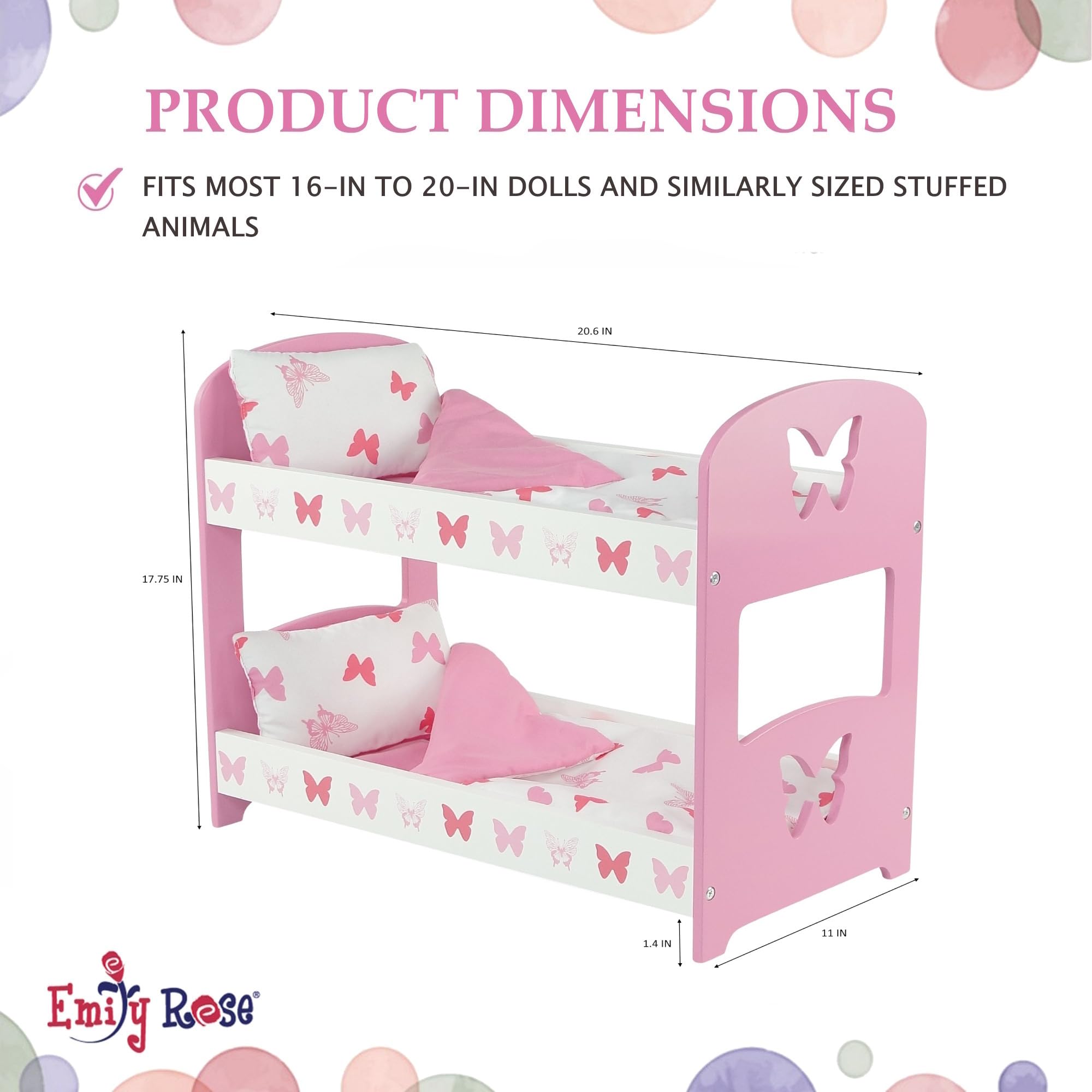 Designed in the USA by Emily Rose, offering coordinated doll furniture.