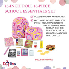 Emily Rose working calculator adds realistic math play to doll homework scenarios.