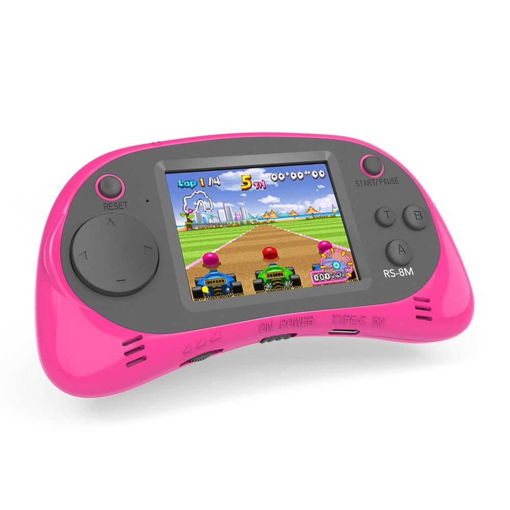 E-MODS GAMING handheld console front view for portable kid-friendly entertainment.