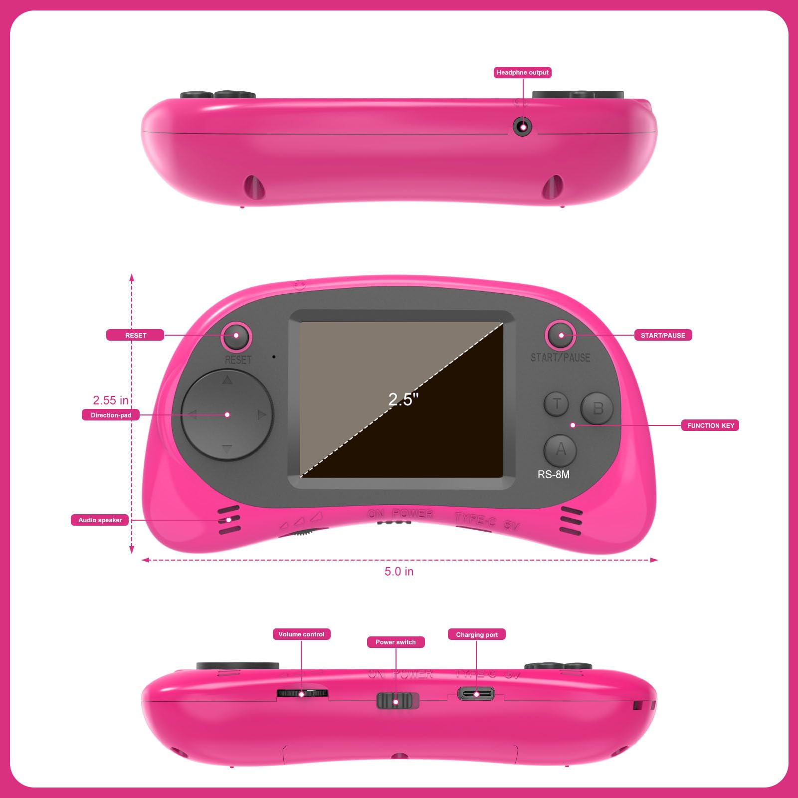 E-MODS GAMING portable travel design with strap for easy carry.