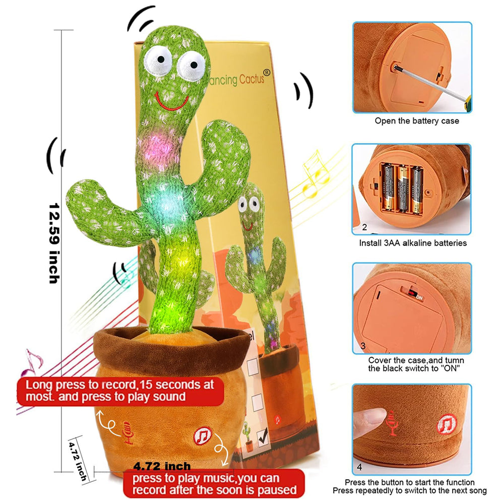 Emoin Battery-operated Cactus Toy is easy to set up and portable.