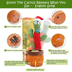 Emoin battery-powered cactus toy ships ready for quick setup.