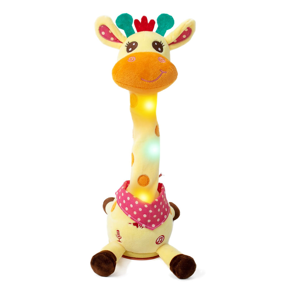 Emoin giraffe toy decor suitable for nursery or party setups.