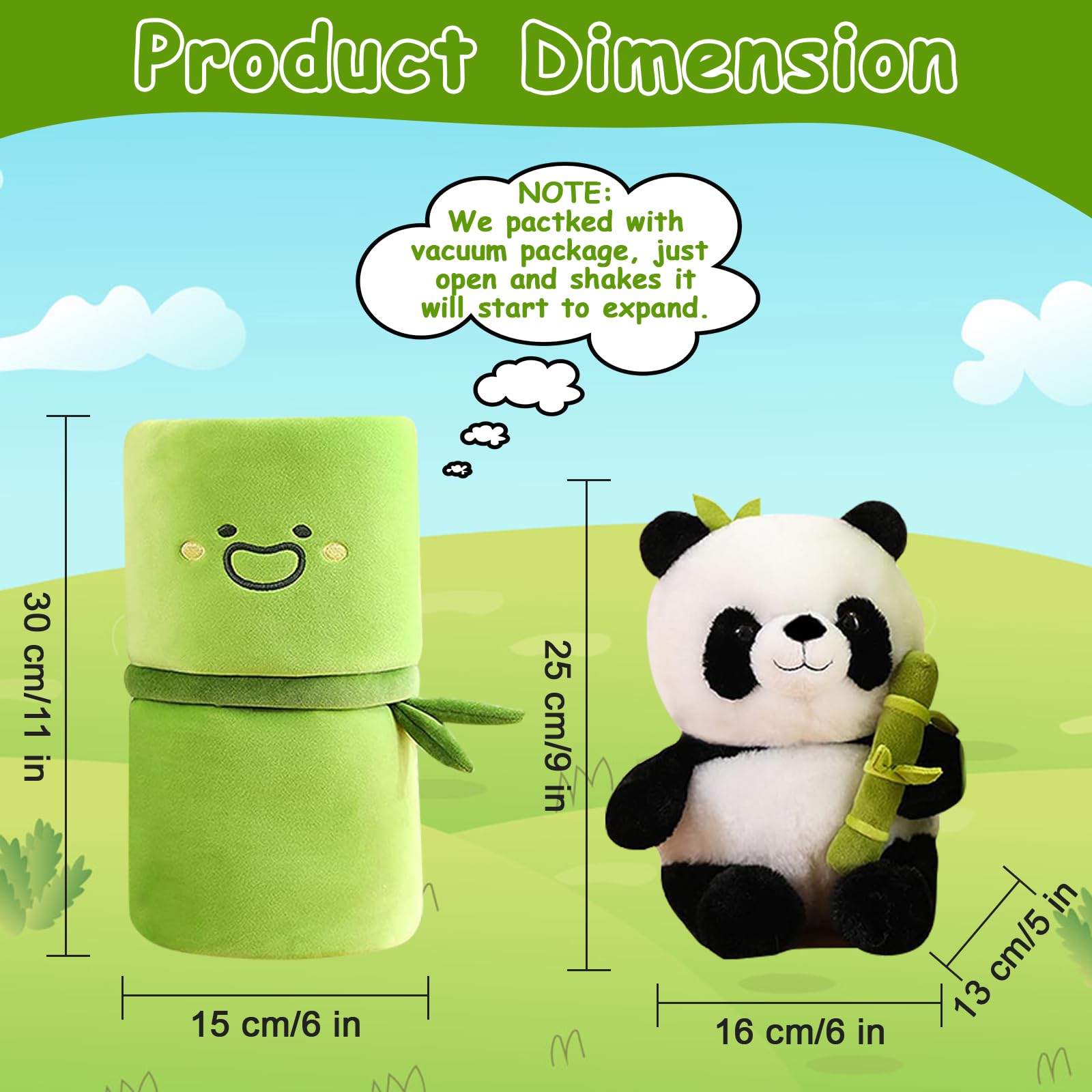 Emoin Panda decorative panda on shelf, enhances cozy bedroom decor.