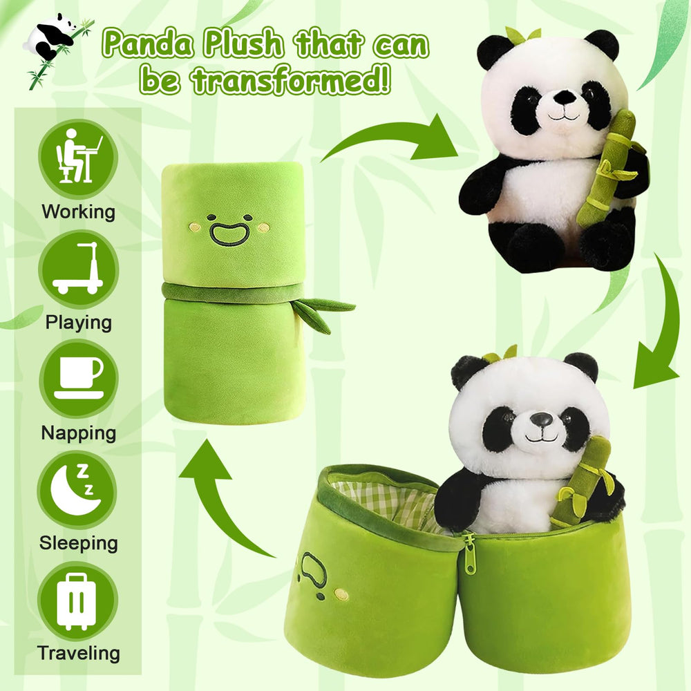 Emoin Panda plush fabric detail, soft and durable for daily hugs.