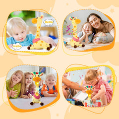 Emoin tan giraffe baby gift idea for birthdays and celebrations.