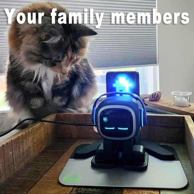 EMOPET AI Desk Robot Companion close-up voice command interaction enabling hands-free control