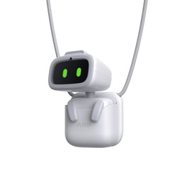 EMOPET AIBI Pocket Pet worn on a desk, providing quick answers and companionship.
