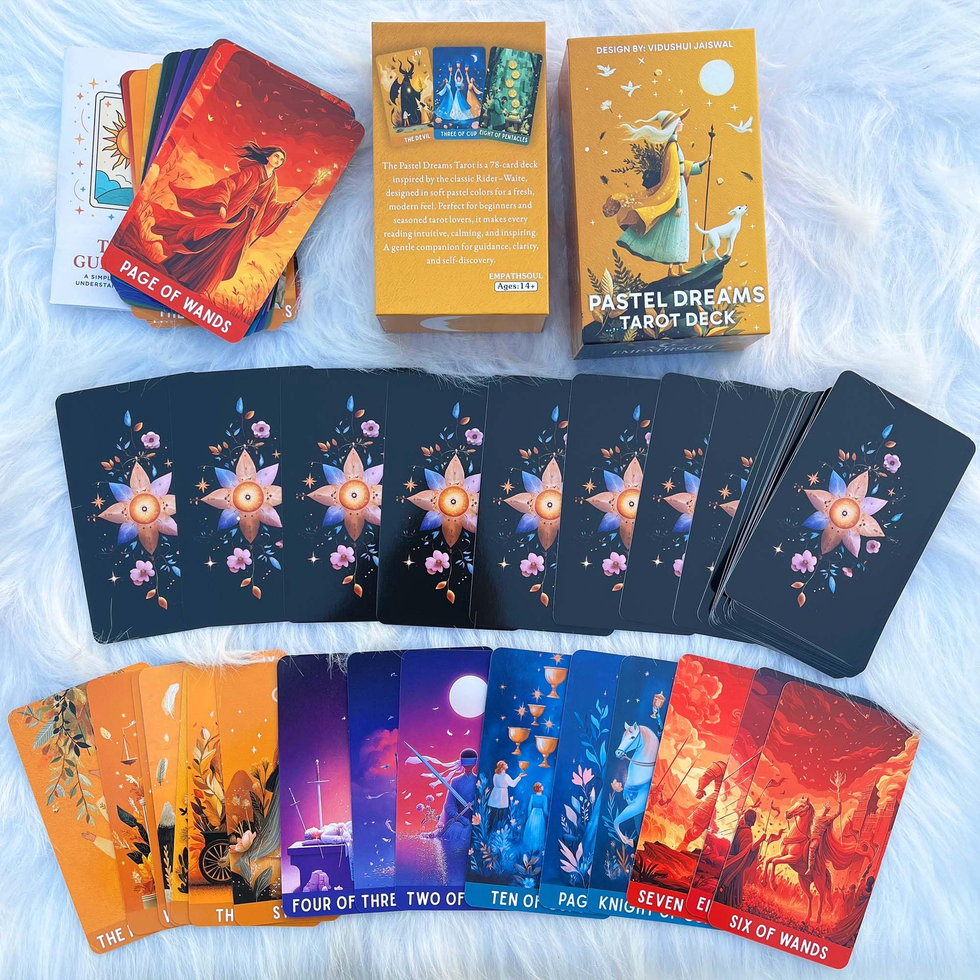 EMPATHSOUL Pastel Dreams guidebook inside, clear introductions for new readers