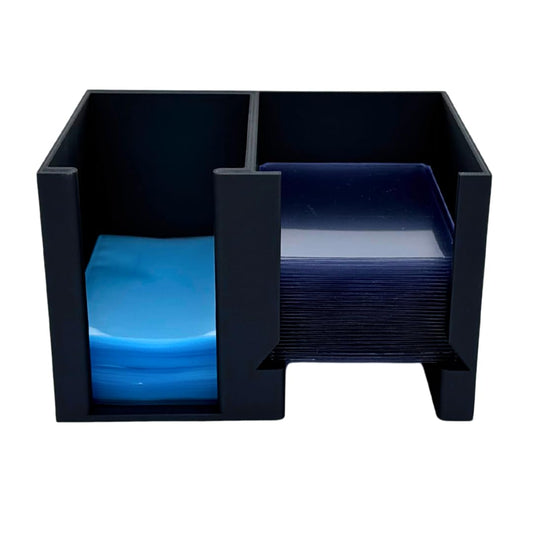 EnderToys CardCare Lite on a clean desk showing quick sleeve access.