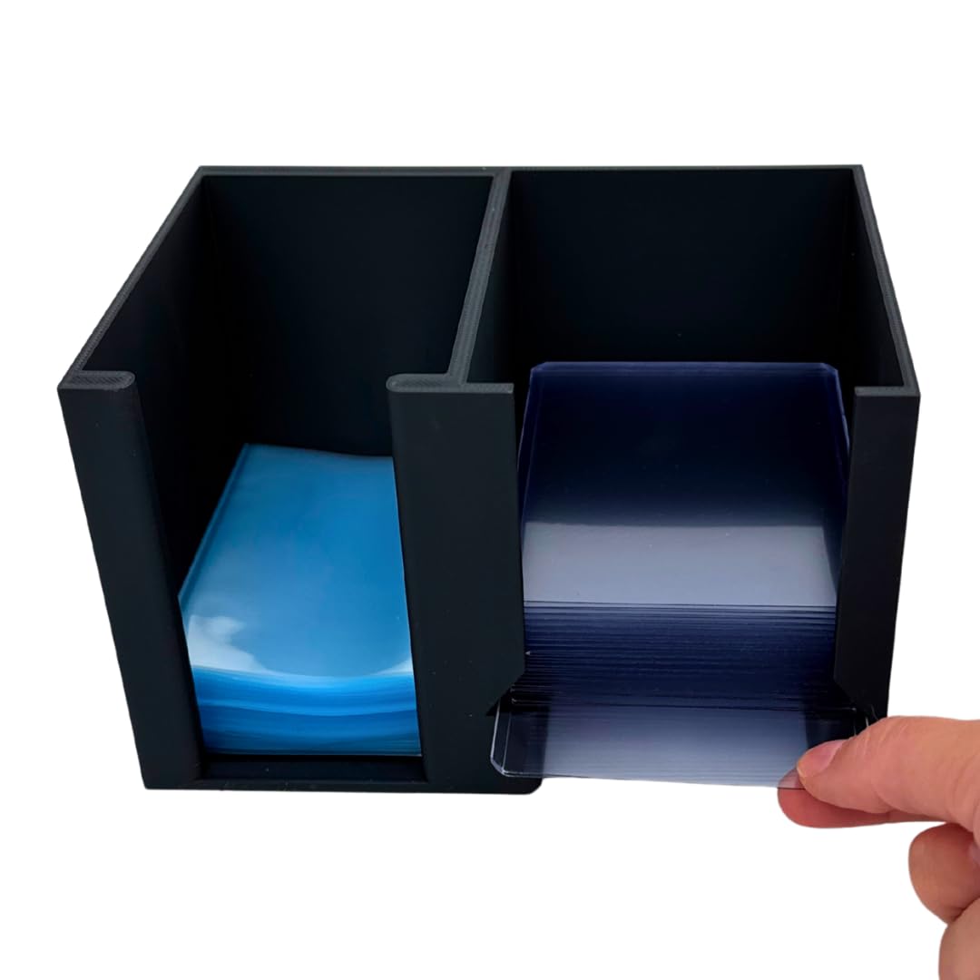 EnderToys CardCare Lite stores standard size toploaders and sleeves.