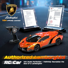 ENEPHE Lamborghini RC car on track action highlights smooth control and racing spirit