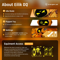 Energize Lab EilikDQ emotion interaction shows expressive responses to touch.