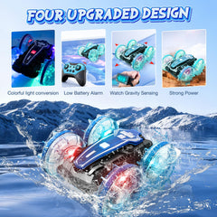 Enerhamp amphibious car conquers puddles and pools with waterproof performance.