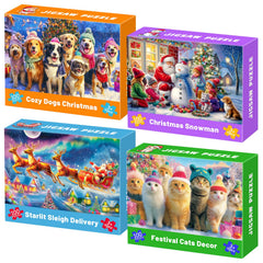 Engfa Christmas puzzles snowman scene for kids improves focus during play