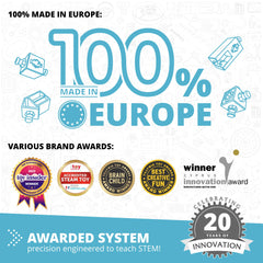 Engino award-winning-components demonstrate high-quality parts enabling complex assemblies.