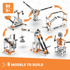 Engino oil pump model shows power transmission in a compact build