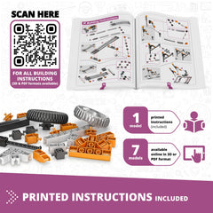 Engino Newton's Laws inertia gear-and-parts close-up highlights modular design