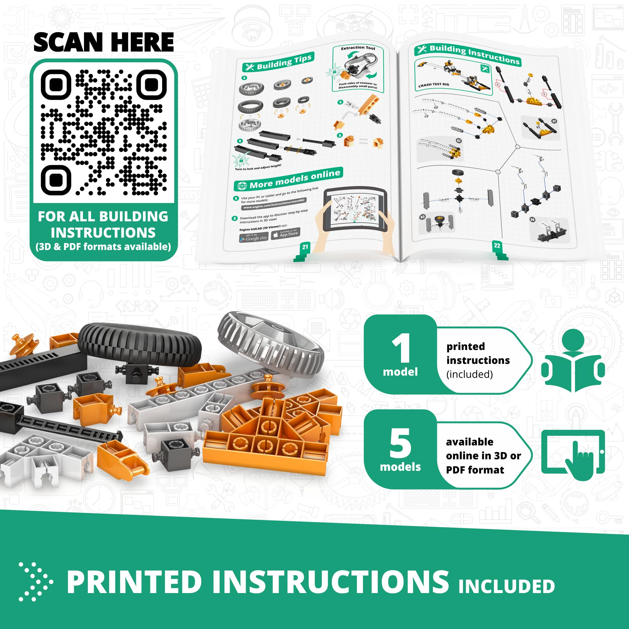 Engino six-model engineering kit offers diverse hands-on learning opportunities