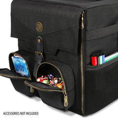 ENHANCE Board Game Shoulder Bag side pockets and straps hold maps and drinks securely.