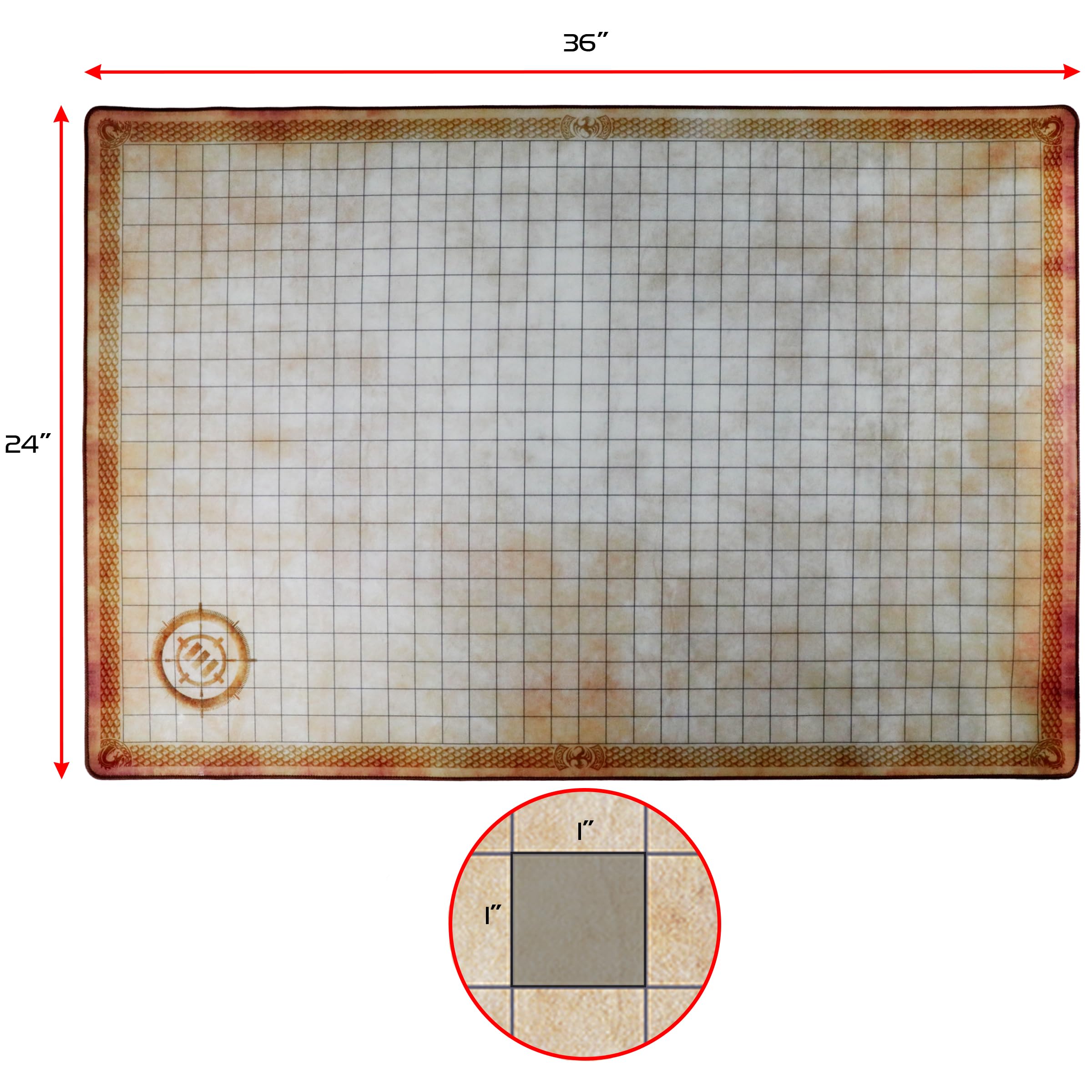 ENHANCE 24x36 grid mat ready for epic RPG sessions