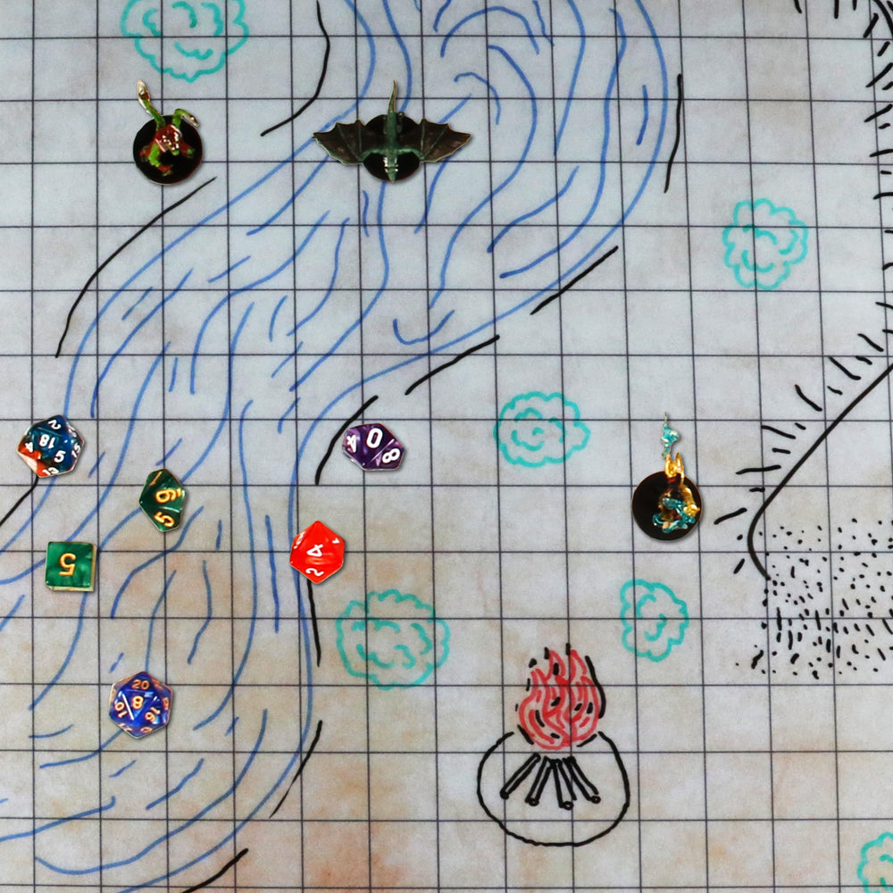 ENHANCE grid mat lies flat, avoiding creasing during play