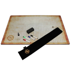 ENHANCE Deluxe RPG Grid Mat laid flat for dry-erase play