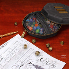 ENHANCE DND Dice Tray top view highlights compact, travel-ready design.