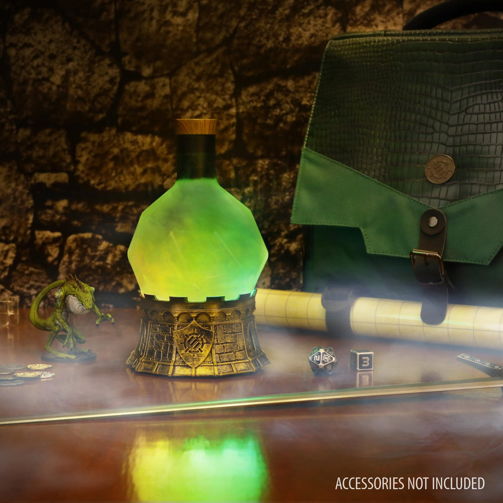 Potion Light placed on a tabletop setup for RPG sessions.