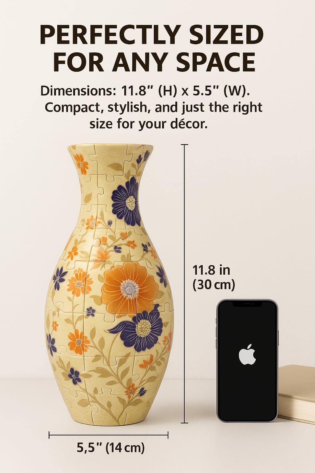 Enirunly 3D Puzzle Vase finished design, a sculptural centerpiece that sparks conversation in any room.